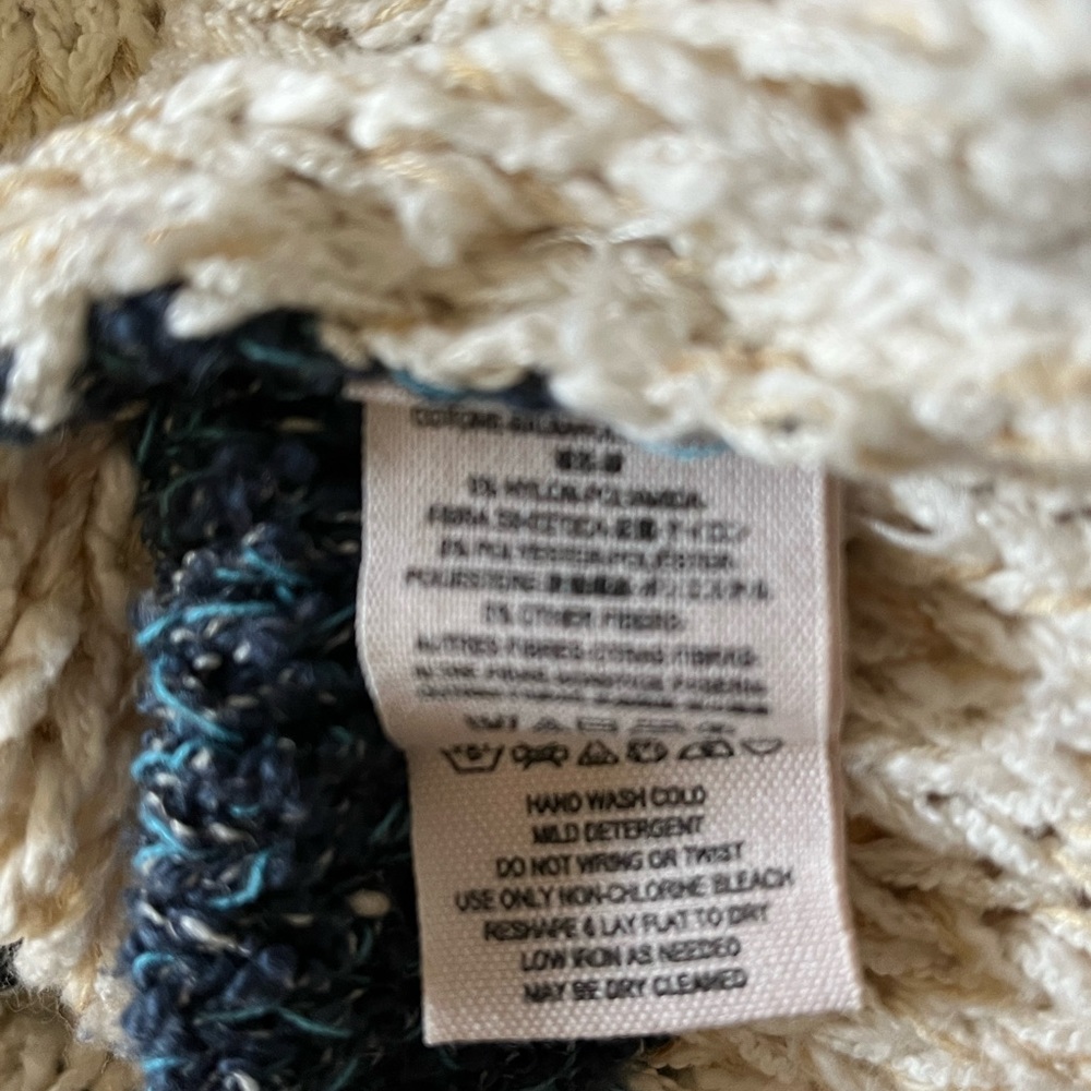 Free People Sailor’s Song Sweater Cropped w/Drawstring Waist Size  XSmall - Picture 14 of 14